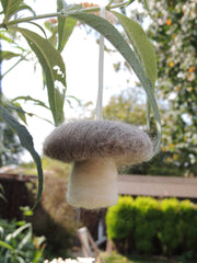 Toadstool hanging decorations